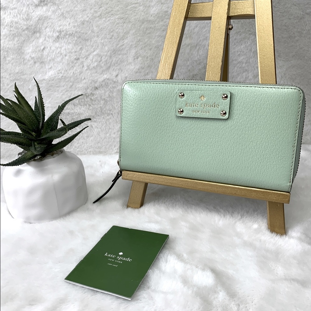 Kate Spade Zip Around Wallet Mint Green
